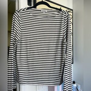 Reformation Women's Black and White Striped Top size XS